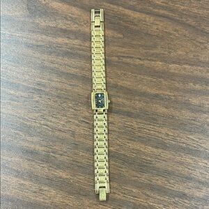 Armitron Gold-Tone Watch with Black Dial